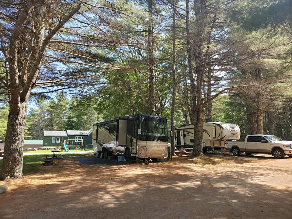 RV parked at the Camden Hills campground