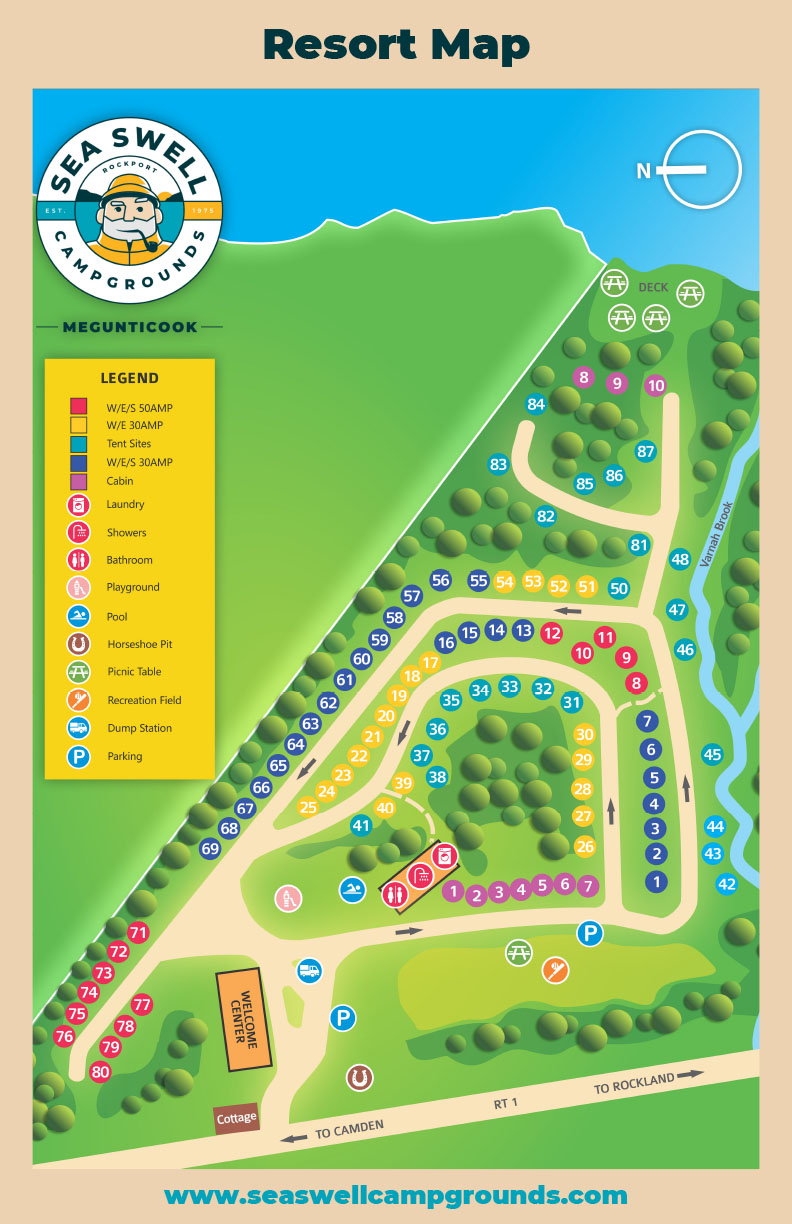 Megunticook resort map